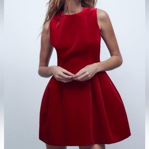 Zara voluminous velvet dress